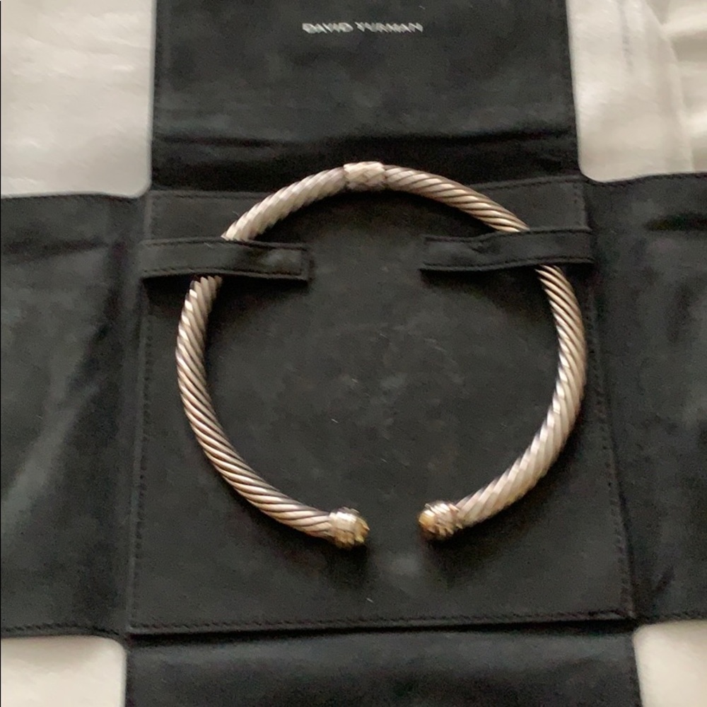 DavidYurman 10mm 925ss&14k gold 16”necklace